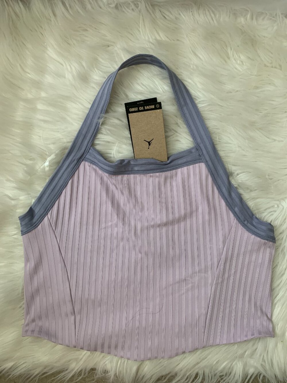 NIKE x AIR JORDAN Poolside Halter Top in Light Purple/Grey Sz LARGE